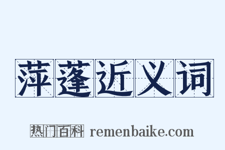 萍蓬近义词是什么意思的图片